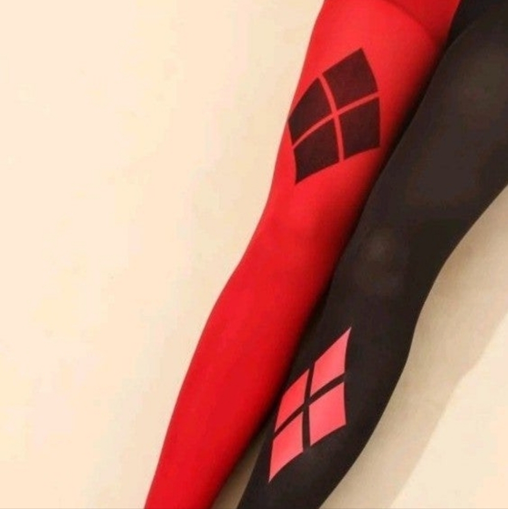 Red and black tights